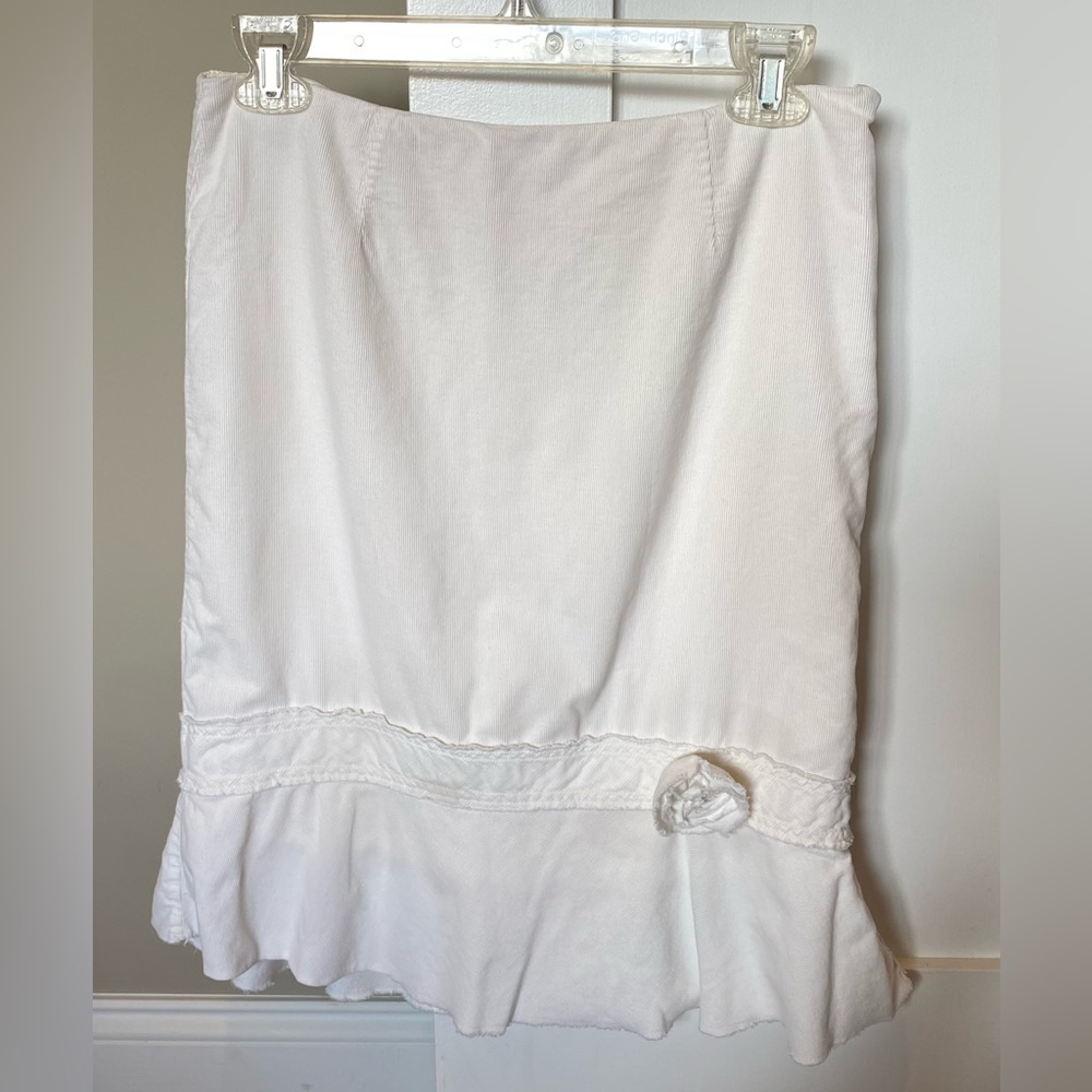 White Corduroy Skirt